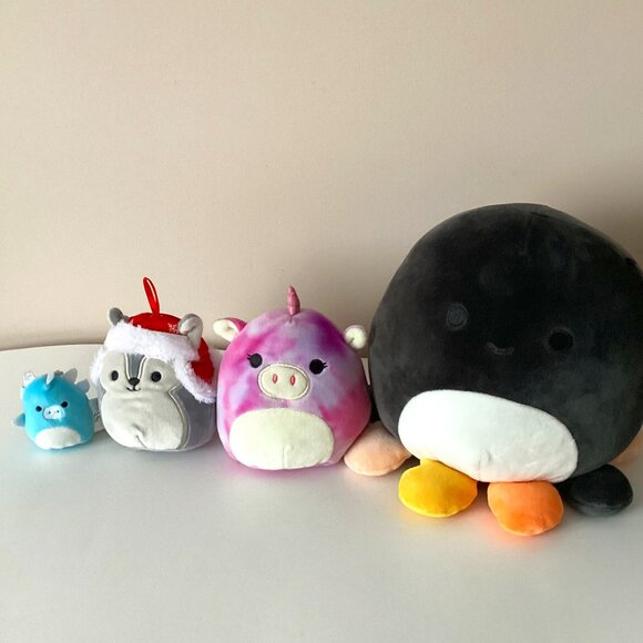 4 Squishmallow Squishville Plush Soft Toys Stuffed Animals Christmas - Picture 1 of 7
